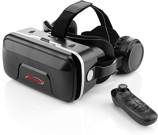 Budget Virtual Reality Headsets You Can’t Miss in 2024 11 Arcnet 3D Virtual Reality Headset VR Headset with in Buit Headphones & 3.5mm Aux Jack Connectors & Remote Controller VR Glasses for Movies,Video & Games Compatible for Android & iOS Smartphone