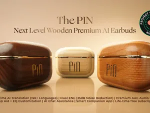 luxury wooden earbuds