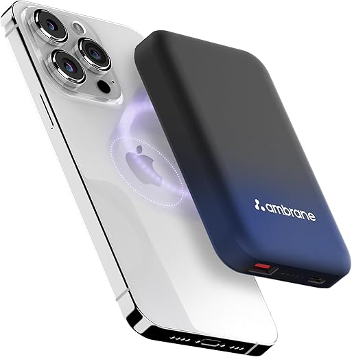 Must-Have Apple Accessories: 10 Amazing Picks for Every Apple Enthusiast 13 Ambrane Magsafe Wireless 10000Mah Fast Charging USB Type-C Input Power Bank, Strong Magnet, 22.5W Output For iPhone 12 & Above, Android & Other Qi Enabled Devices + Magnetic Ring (Aerosync Snap, Blue)
