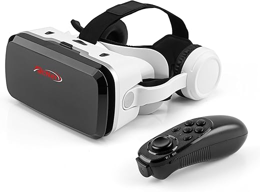 Budget Virtual Reality Headsets You Can’t Miss in 2024 5 Arcnet V5 VR Headset for Phone with Controller, Anti-Blue Eyes Protected HD Lenses, 110° FOV Virtual Reality Headsets VR Goggles for iOS & Android