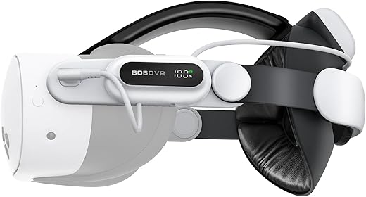 Budget Virtual Reality Headsets You Can’t Miss in 2024 2 BOBOVR E3 Pro Battery Strap Accessories for Meta Quest3/3S,10000mah Hot Swappable Fast Charging Battery and 3.5mm Audio Expansion