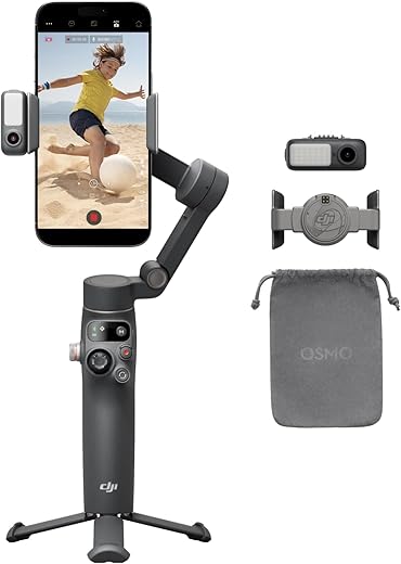 Bestselling Gimbals and Stabilizers – Top 10 Picks for Smooth Footage 2 DJI Osmo Mobile 7P Gimbal Stabilizer For Iphone,Android,Native Tracking,Lighting,3-Axis Phone Gimbal,One-Tap Edit,Built-In Extension Rod & Tripod,Phone Charging,Vlogging Stabilizer Youtube Video,Black