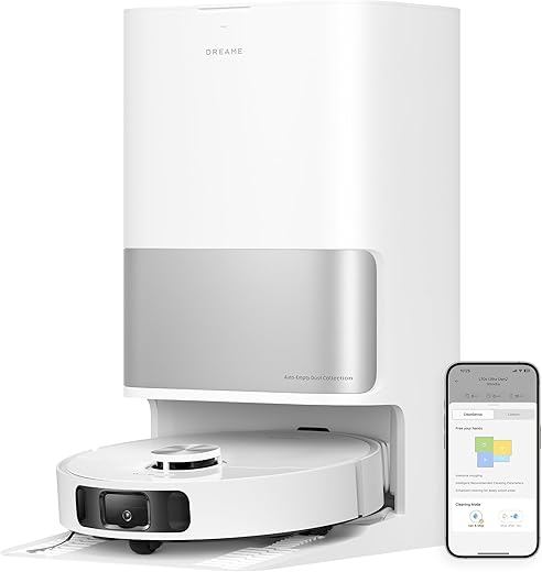 DREAME L10s Ultra Gen 2 Robot Vacuum and Mop, 10,000Pa Suction, MopExtend Tech, All-in-One Base Station, 75 Days Auto-Empty, Mop Self-Washing&Drying, Smart Obstacle Avoidance, Carpet Cleaning