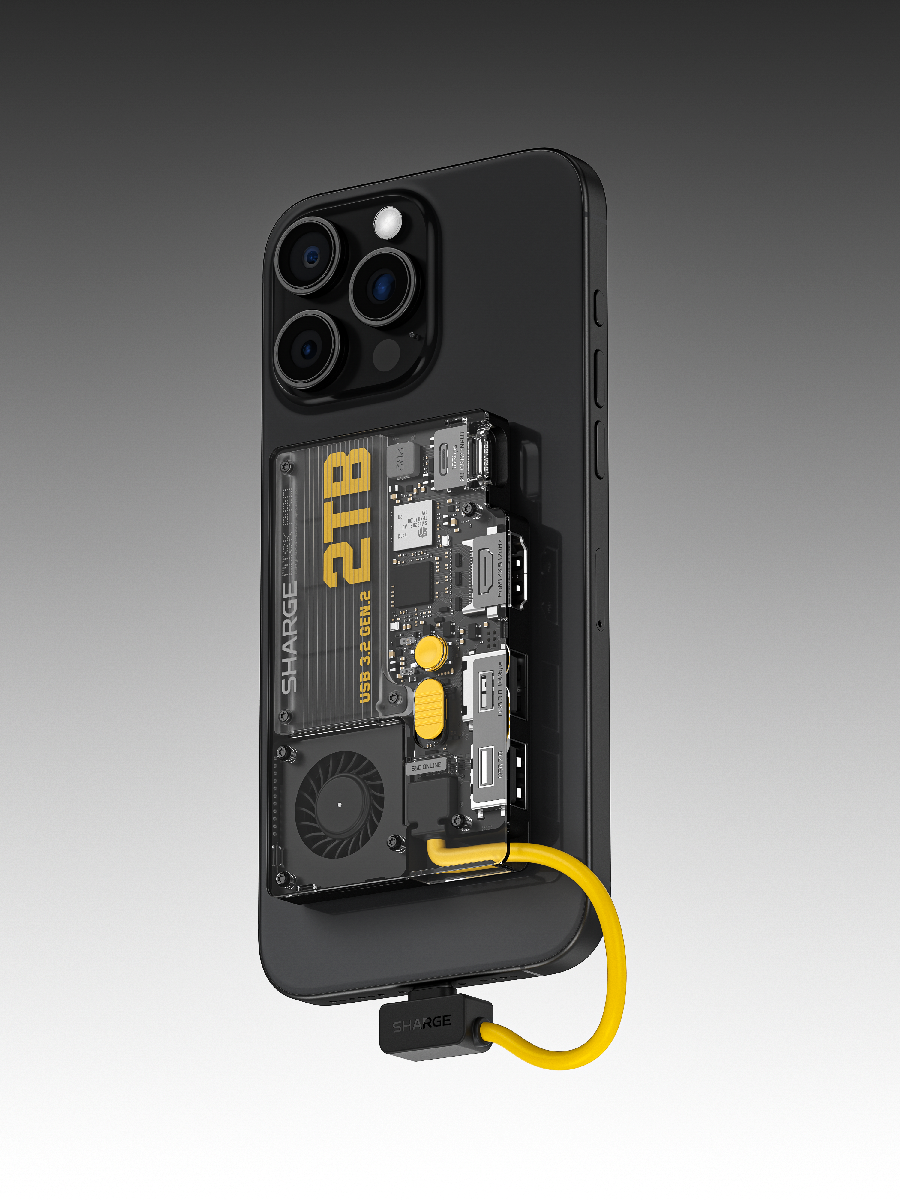 Disk Pro PSSD Hub – 1st Active Cooling SSD with 4-in-1 Ports 2 fast PSSD for creators
